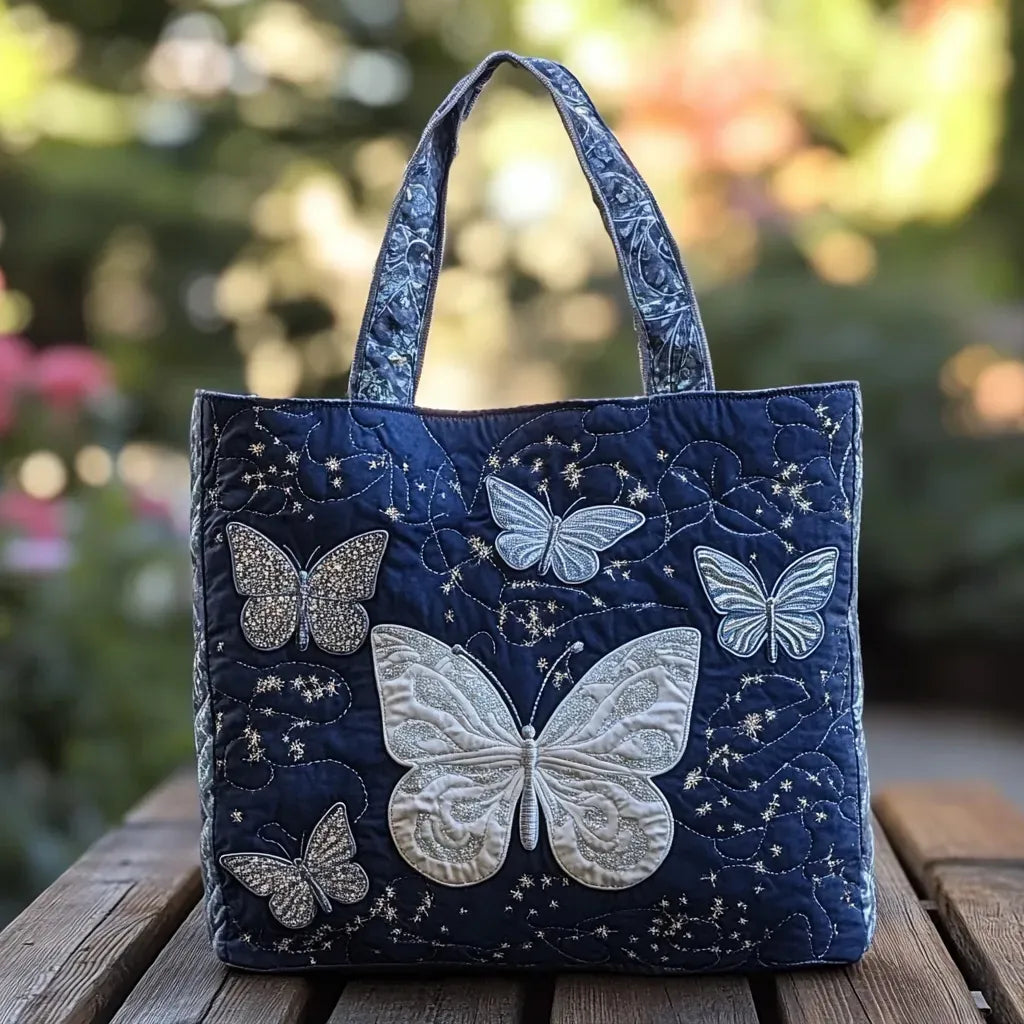 תיק עבודת יד - פרפר כסוף